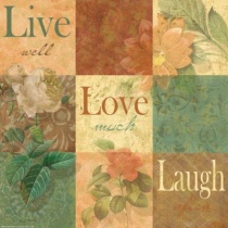 Külmkapimagnet Live-Love-Laugh